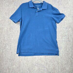 American Eagle Outfitters Mens Blue Super Soft Cotton Polo Shirt M